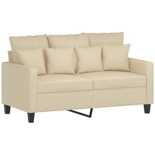  3-dijelni set sofa s jastucima krem od tkanine Slike
