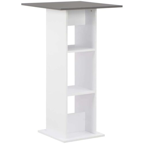 VidaXL Barski stol bijeli i antracit sivi 60 x 60 x 110 cm Slike