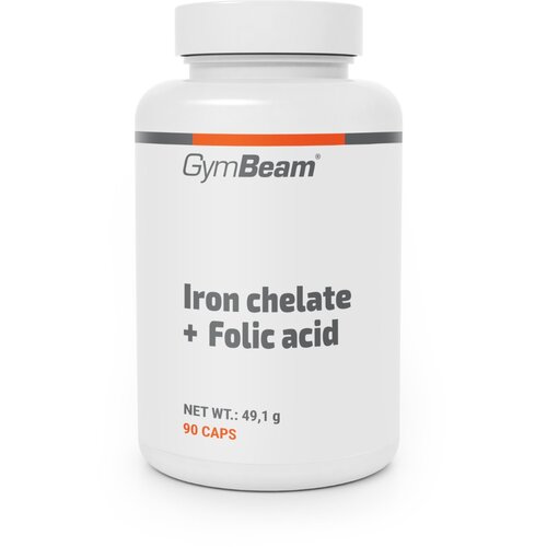 GymBeam Iron chelate + Folic acid 90 kaps. Slike