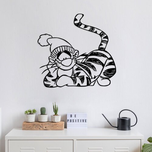 Wallity Zidna dekoracija Tigger, 66 x 70 cm, Crna Cene