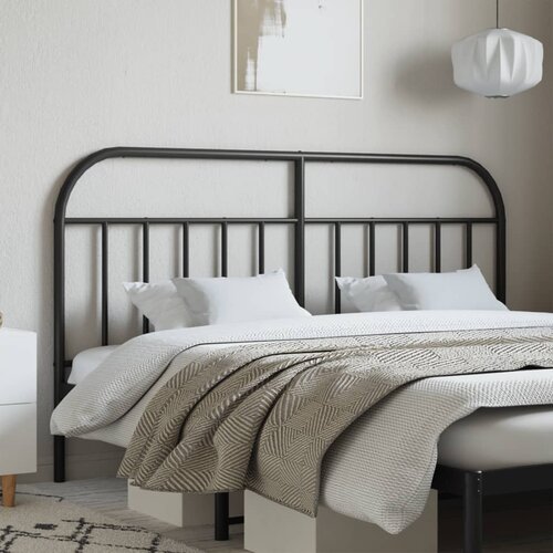 vidaXL Metalno uzglavlje crno 180 cm Cijene
