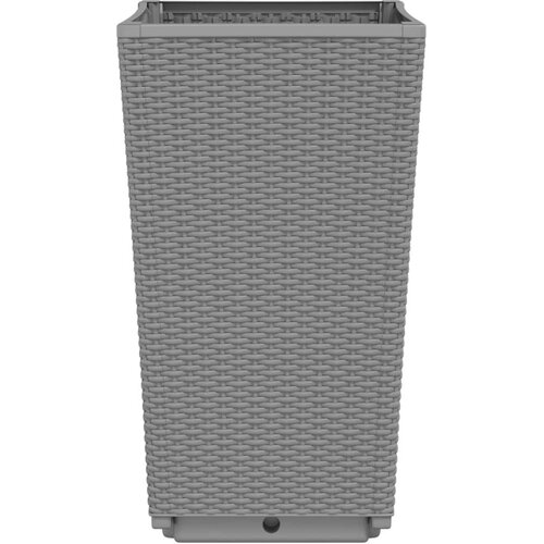 VidaXL Vrtne sadilice 2 kom sive 32 5 x 32 5 x 57 cm od PP-a Slike