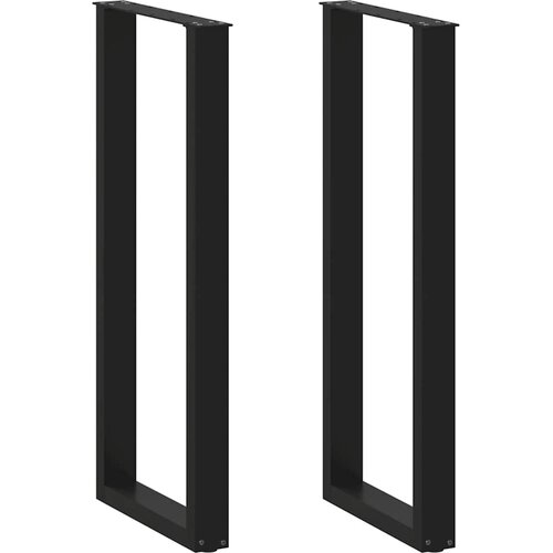 vidaXL Noge kavne mizice U-oblika 2 kosa črna 40x(110-111) cm jeklo Cene