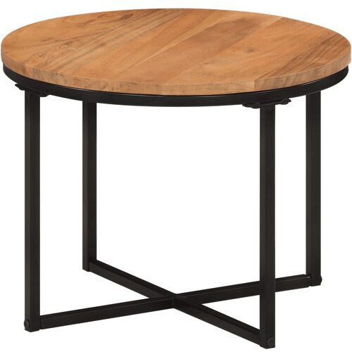  Stolić za kavu 45x45x35 cm od masivnog drva bagrema i željeza Slike