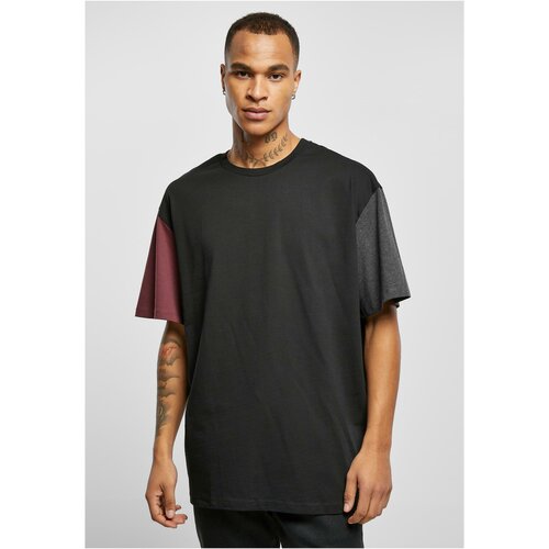 UC Men Organic Oversized Colorblock T-Shirt Black Slike