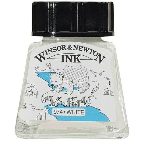 WINSOR & NEWTON Tinta za crtanje (Bijele boje, 14 ml, Boca)