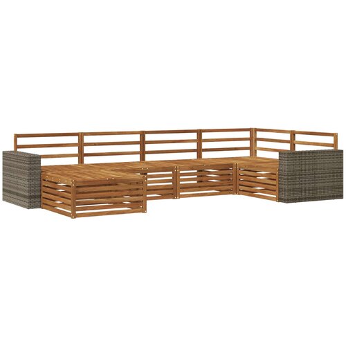  Set vanjskih sofa 6 kom. Prirodna Slike
