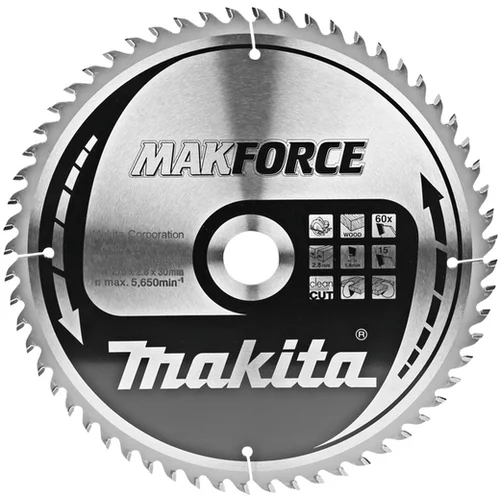 Makita žagin list TCT MAKForce, 270x30 mm, 60z, B-08573
