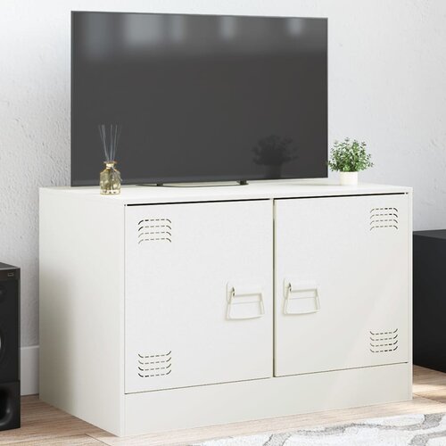  The Living Store TV omarica bela 67x39x44 cm jeklo - TV Omarica, (21508442) Cene