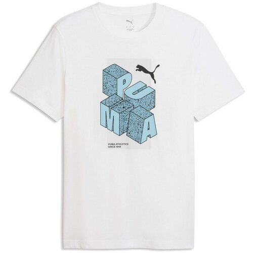 Puma mu&amp;scaron;ka majica kratkih rukava graphic tee m, bela Slike