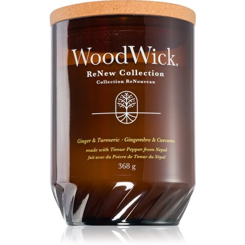 WoodWick Ginger &amp;amp; Turmeric di&amp;scaron;eča sveča z lesenim stenjem 368 g Slike