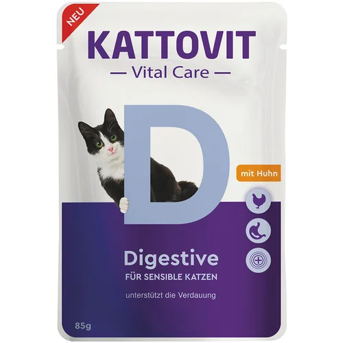 Kattovit Vital Care Digestive Pouches s piletinom - 6 x 85 g