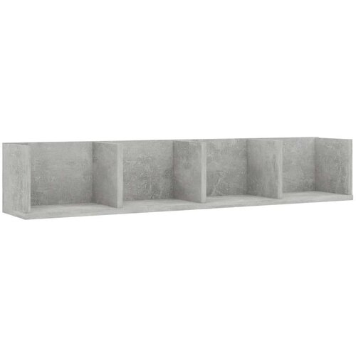  Polica za CD-ove boja betona 100 x 18 x 18 cm drvena Slike