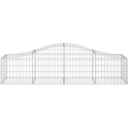  Lučne gabionske ko&amp;scaron;are 2 kom 200x50x40/60 cm pocinčano željezo Slike