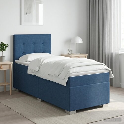  Boxspring krevet s madracem Plava 90 x 200 cm Tkanina Cene