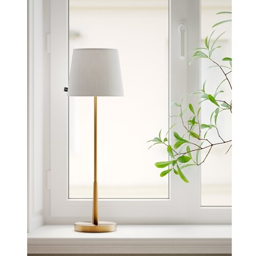  ByRydens 4002740-6501 - Stona lampa LUMI 1xE27/8W/230V bela/zlatna 68,5 cm Slike