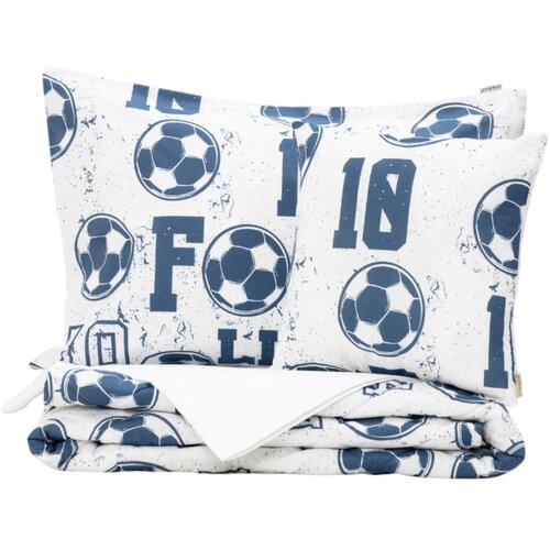 Stefan set posteljine fudbal, 140x200cm, plavo-beli Slike