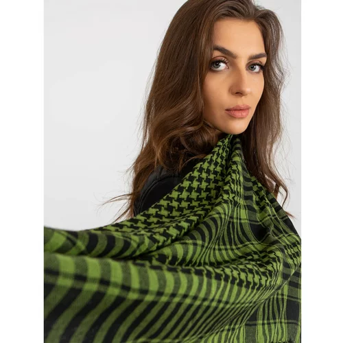 Fashion Hunters Green and black checkered scarf