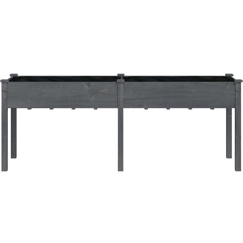  Sadilica s oblogom siva 203 x 53 x 76 cm od masivne jelovine Slike