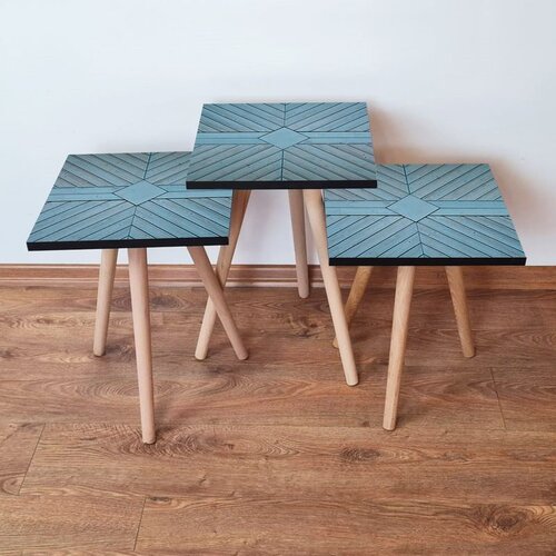 Hanah home Set 3 stočića 3Shp362 Blue Cene
