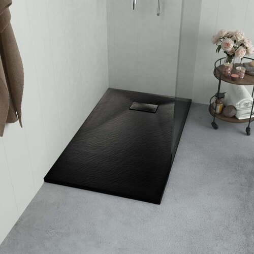 VidaXL Kada za tu&amp;scaron; SMC crna 80 x 80 cm Slike