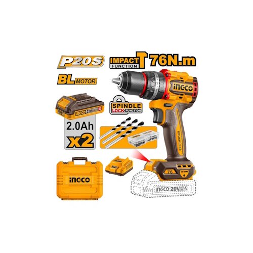 Ingco aku udarna bušilica 20V 2x2.0Ah CIDLI20768E Cene