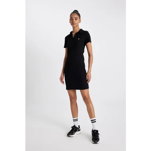 Defacto fit Slim Fit Polo Collar Short Sleeve Dress