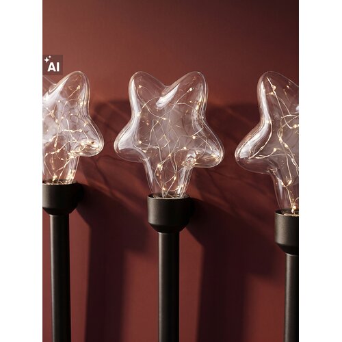 Sinsay Set ubodnih LED vrtnih lampi s motivom zvjezdice 3 pack Slike