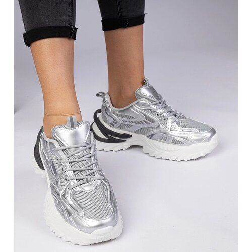 D/CEO marka niezdefiniowana Silver sporty sneakers on a chunky sole Lirata Slike