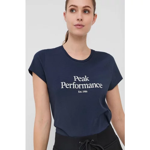 Peak Performance Pamučna majica boja: tamno plava