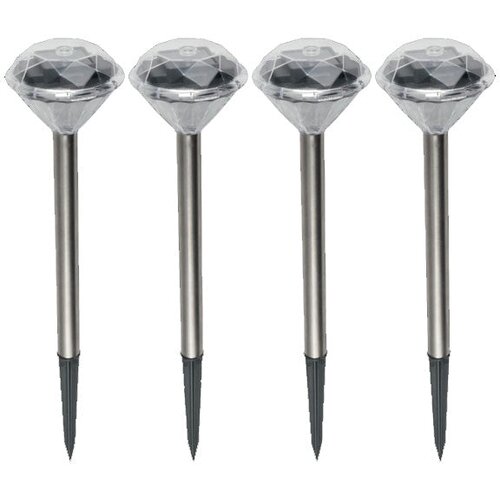  Solarna vrtna LED lampa, metalna, set 4 komada, 200 mAh Cene
