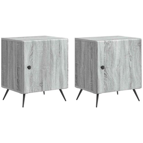  Noćni ormar 2 pcs Siva sonoma 43 x 34 5 x 50 cm Cene