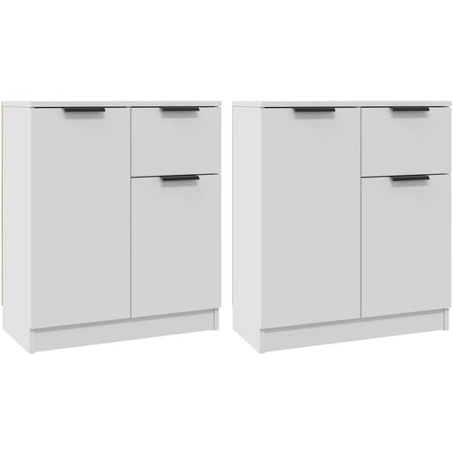 Maison Chic Komoda - Predalnik 2 kosa bela 60x30x70 cm konstruiran les, (21722443) Cene