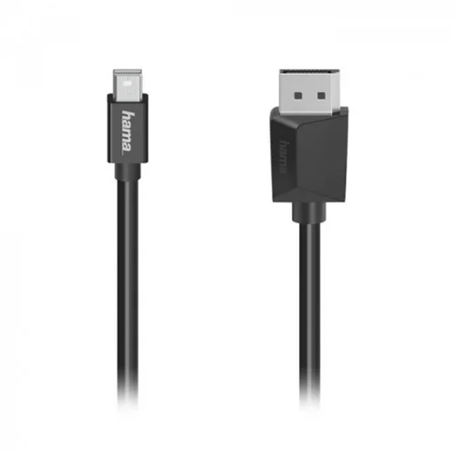 Hama DisplayPort / Mini-DisplayPort priključni kabel 1.50 m 00200710 crna [1x muški konektor displayport - 1x muški konektor mini displayport]