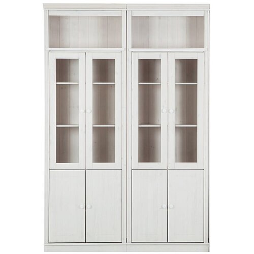 Støraa Bijela vitrina od masivnog bora 148x223 cm Anita – Cijene