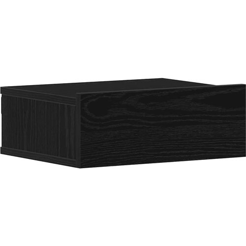 Plutajući noćni ormarić crni hrast 40x32x15 cm inženjerski drvo - Crni hrast 1 Slike