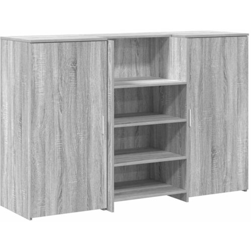Maison Chic sprejemna miza - računalni&amp;scaron;ka miza - pisarni&amp;scaron;ka miza siva sonoma 155x50x103,5 cm inženirski les, (21785725) Slike