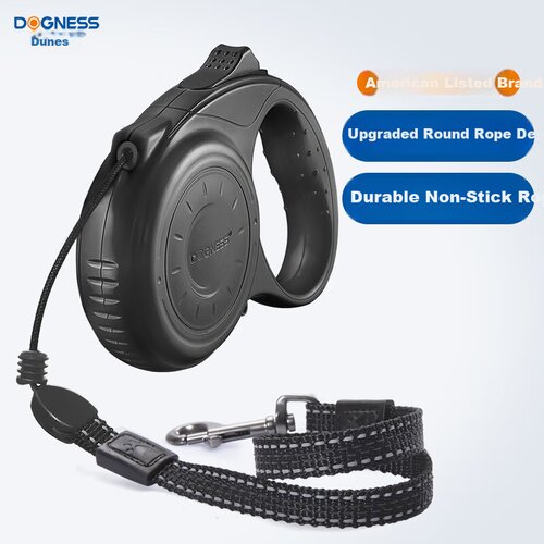  Dogness Povodac za pse L, 5 m, Crni Slike