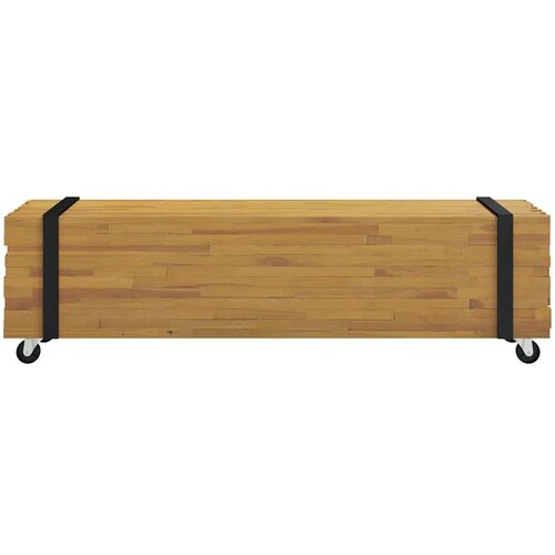  stalak Smeđa 110 x 30 x 30 cm Čvrsto teak drvo Slike