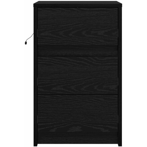  Noćni ormar Crni hrast 38 x 34 x 61 cm Konstruirano drvo Slike