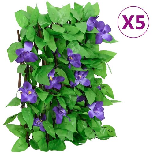 vidaXL Proširiva rešetka od umjetnog bršljana 5 kom zelena 180 x 20 cm Cijene