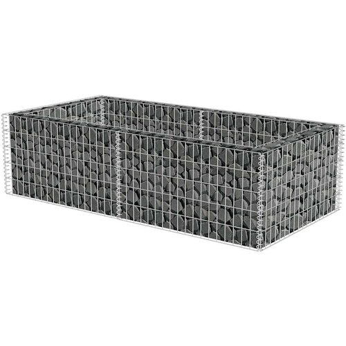 VidaXL Gabionska sadilica od pocinčanog čelika 180 x 90 x 50 cm Slike