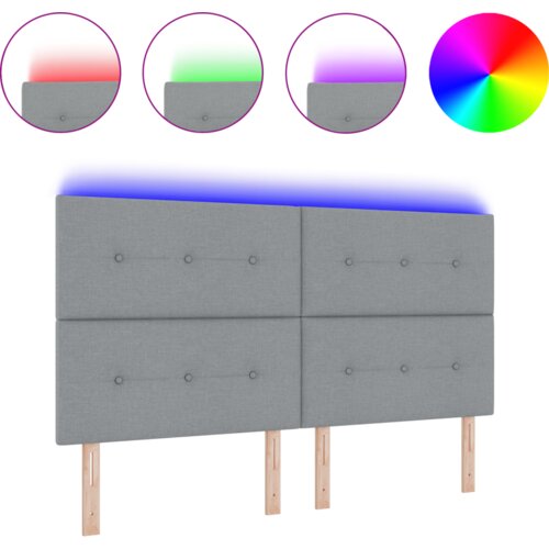  LED uzglavlje svjetlo svjetlosiva 90 cm tkanina Slike
