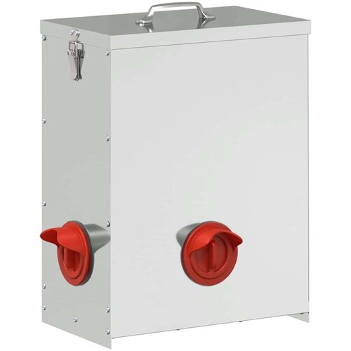  Hranilica za piliće 2 pcs Srebrno 32 5 x 20 5 x 43 cm Slike