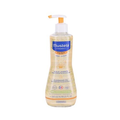 Mustela B&amp;eacute;b&amp;eacute; cleansing oil vlažilno olje za kopel za otroke od rojstva 500 ml Slike