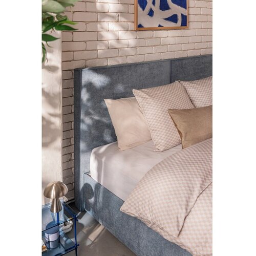 Bonami Selection Plavi tapecirani bračni krevet s podnicom i prostorom za odlaganje 160x200 cm Myra Bold &amp;ndash; Slike