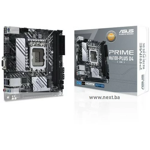 Matična 1700 Asus PRIME H610I-PLUS D4-CSM LGA1700 2x DDR4 Intel