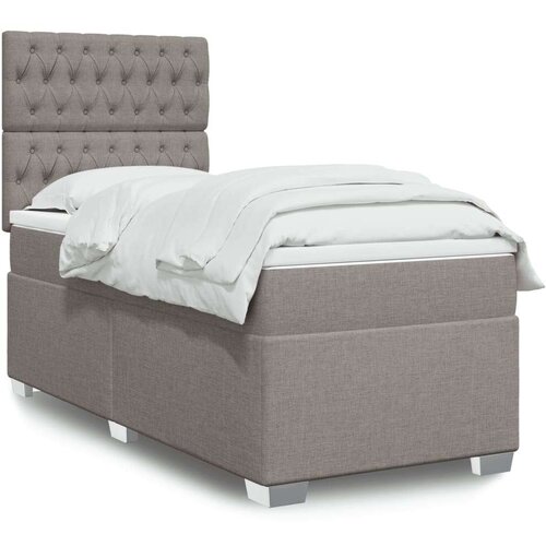 VidaXL box spring postelja z vzmetnico taupe 80x200 cm blago, (21291271) Slike