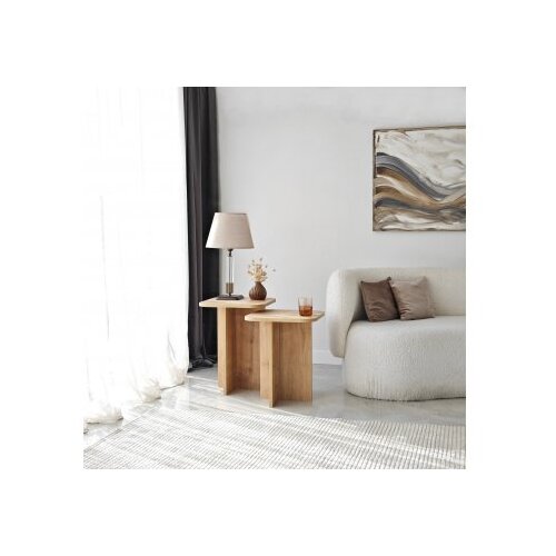 Hanah home Blues Oak Set 2 stolčića, Bež Slike