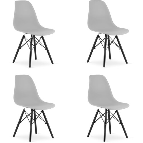 Brandless Stol OSAKA siv / noge črne x 4, (22030513) Slike